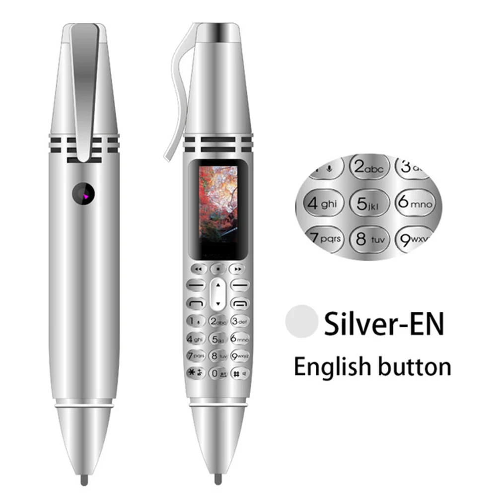 

New Mini Bluetooth Dialer Pen Tiny Screen Support SIM TF Card Mobile Phone