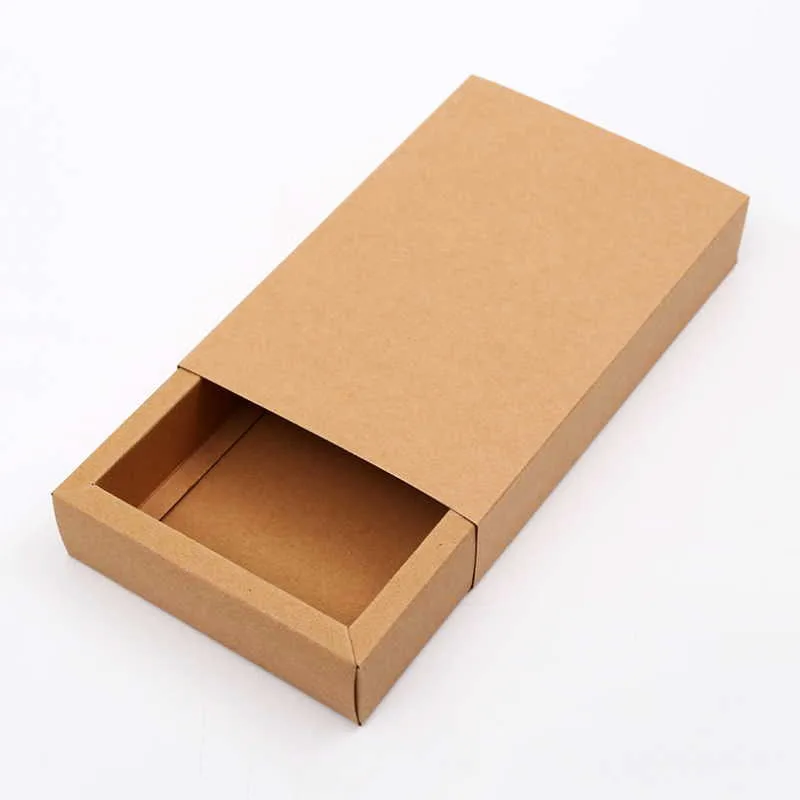 12 Размер s 10 шт Большой черный крафт-бумага подарочная коробка Маленький Крафт-картон ящик коробка Большой размер белая бумажная коробка для футболки - Цвет: Kraft paper color