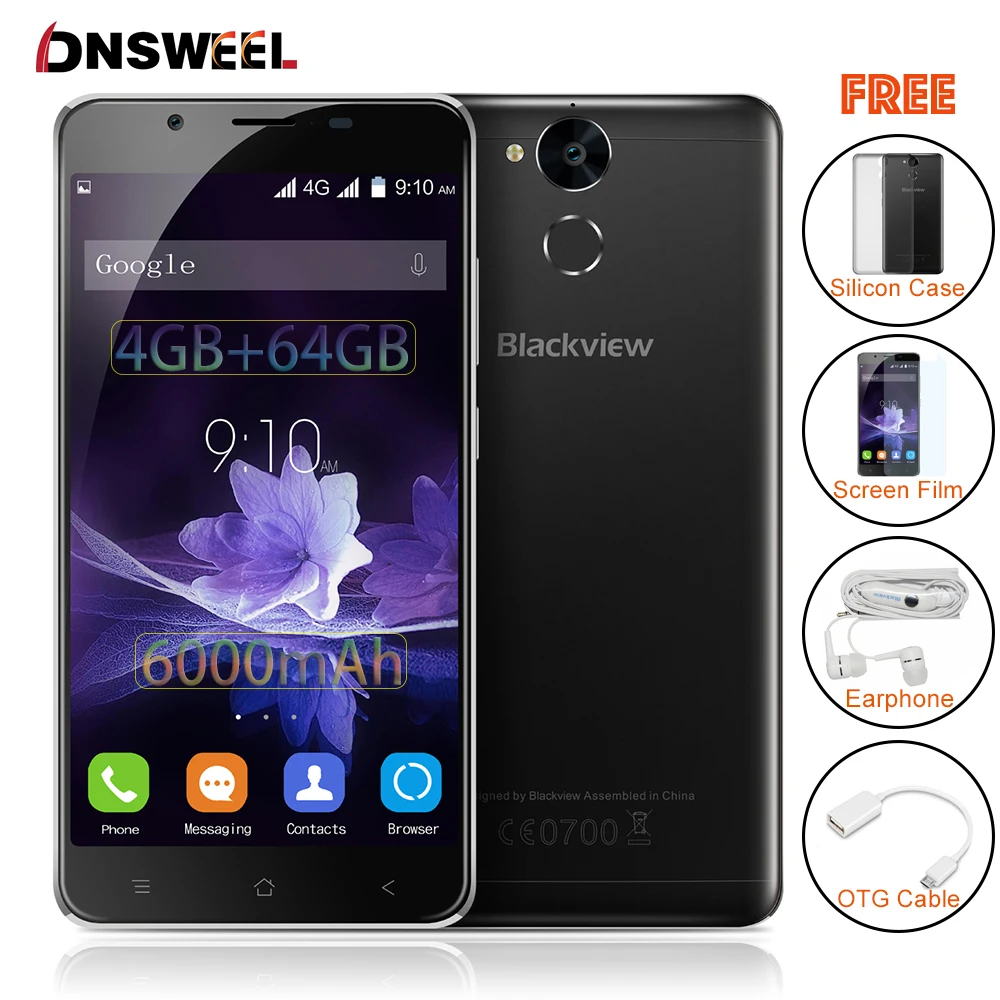 Blackview P2 smartphone 4GB RAM 64GB ROM Android 6 0 Cell Phone MT6750T Octa Core 5