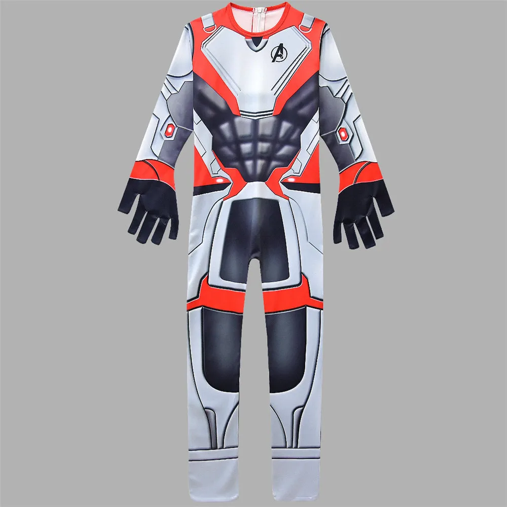 Avengers Endgame Quantum Realm Cosplay Costume Adult Kids Superhero 3D Printed Battle Suit Captain Zentai Bodysuit Jumpsuits