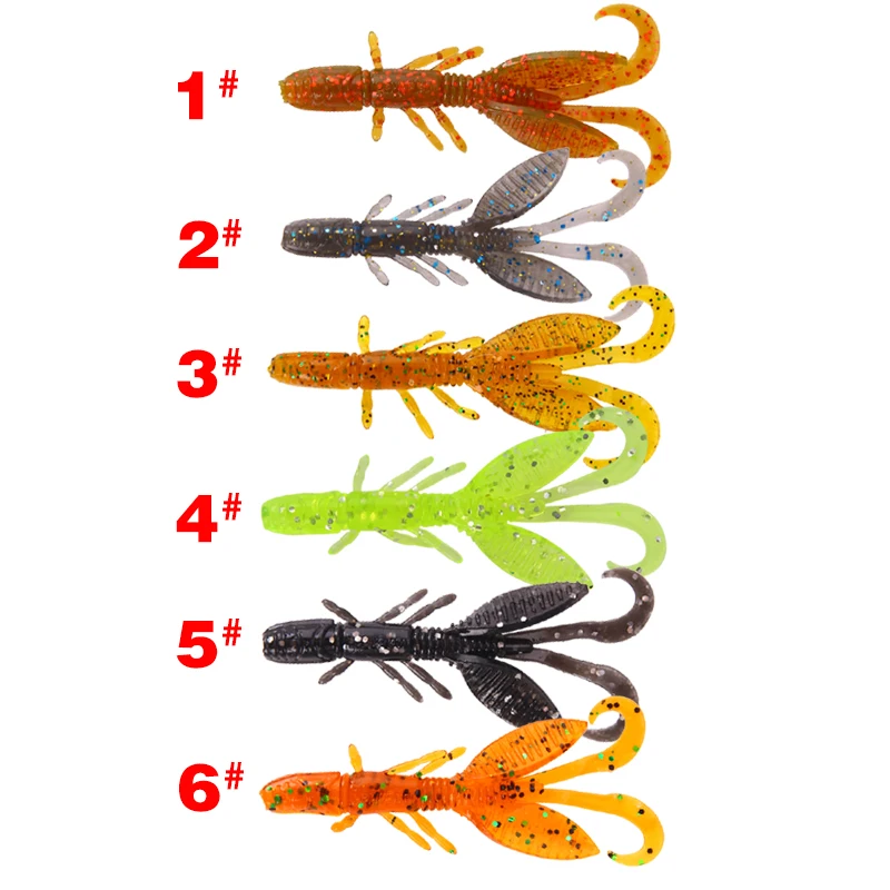 SEAPESCA 12 шт. Мягкая приманка Weichen Garnelen Isca искусственный силикон 1 4 г 55 мм Pesca