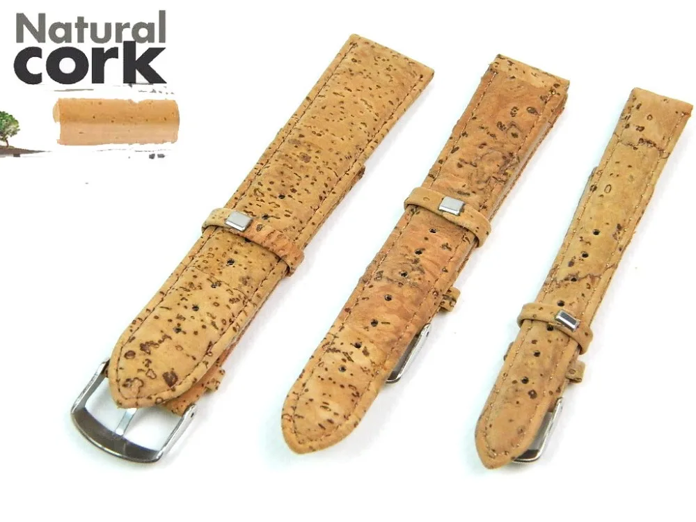

Natural cork watch strap with PU leather 14/18/20/22/24MM handmade high quality 911