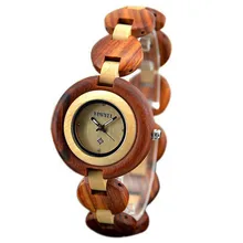Madera Bewell Reloj de Señoras de La Manera Ocasional de Las Mujeres Elegantes Relojes de Cuarzo Reloj de Pulsera Relogio Feminino