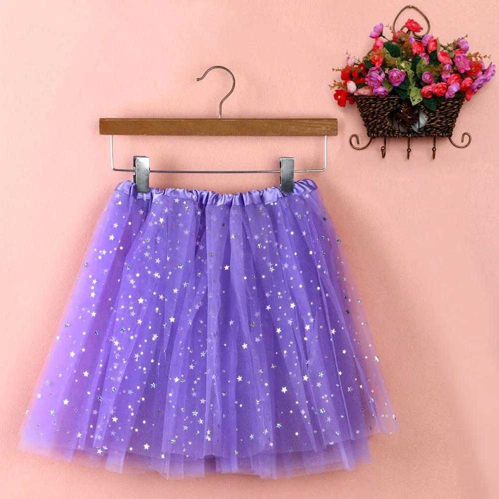 Fashion Short Skirt For Womens Tulle Skirt Pleated Mini Skirt Gauze Girls Ladies Tutu Dancing Skirts 13 Colors rokken jupe falda - Цвет: LIght Purple