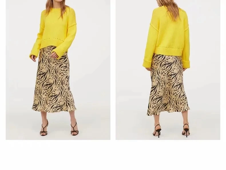 Летние kawaii boho юбки с принтом тигра Женская юбка с высокой талией Женская повседневная юбка средней длины Корейская уличная одежда faldas mujer moda
