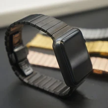 Одежда высшего качества Бабочка застежка замок звеньев браслет Нержавеющая сталь для наручных часов Apple Watch, версии браслет ремешок 38 мм 42 mmSeries 3/2/1 ремешок