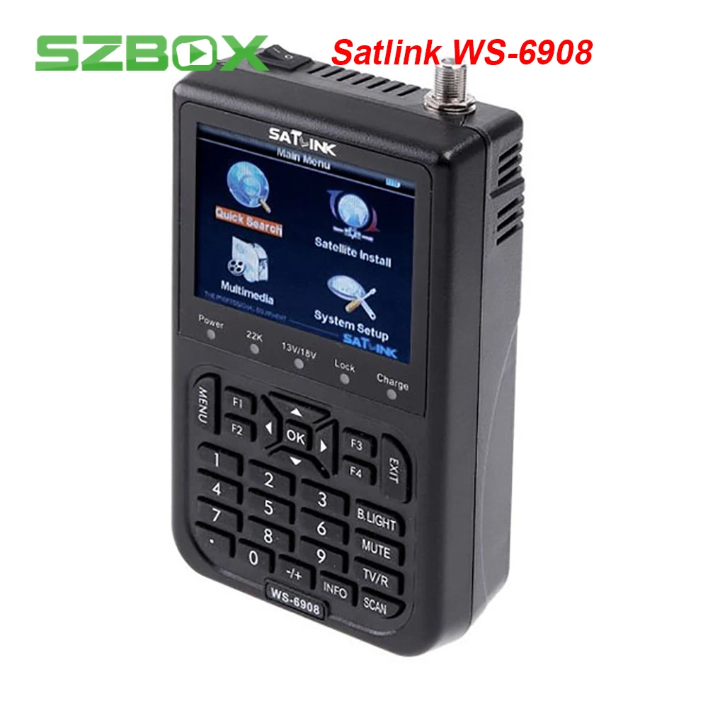SZBOX Satlink WS-6908 3.5 inch LCD screen DVB-S FTA Digital Satellite Signal ws 6908 satellite Finder Meter PK ws- 6906 ws-6933 SZBOX Satlink WS-6908 3.5 inch LCD screen DVB-S FTA Digital Satellite Signal ws 6908 satellite Finder Meter PK ws- 6906 ws-6933