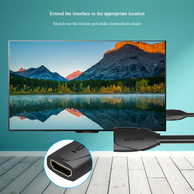 Удлинительный кабель Vention HDMI 1080p 1 4 В удлинитель для HD ТВ ЖК дисплея ноутбука PS3