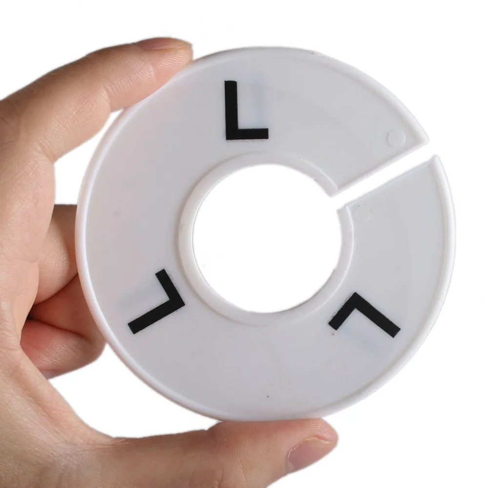 

5PCS "L" Round White Size Ring Clothes Closet Hanger Rack Size Dividers