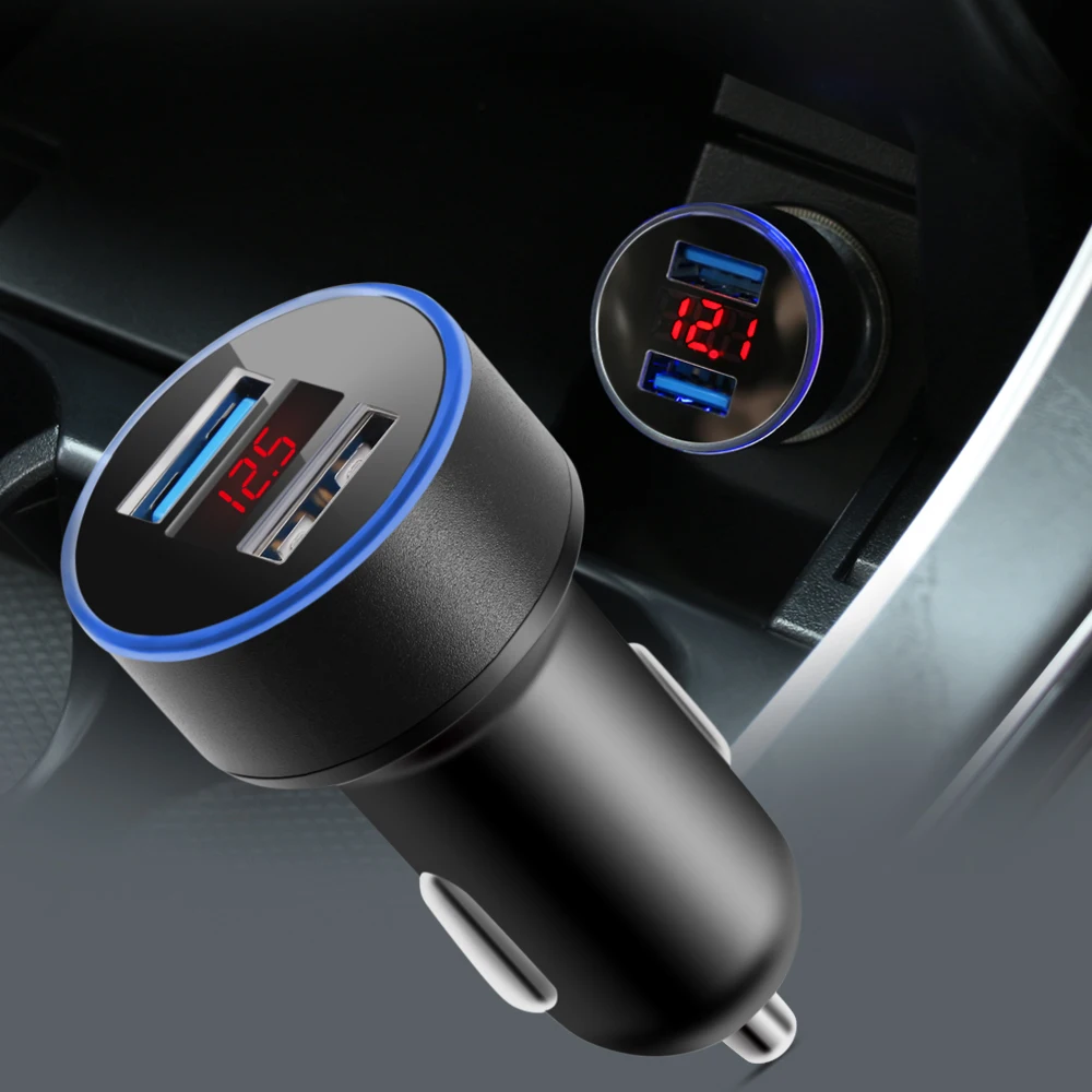 

Car Charger 5V 3.1A With LED Display Universal Dual Usb for Volvo XC60 XC90 240 850 S40 S60 S80 XC70 V70 V60 V50 V90 V40 C30 FH