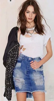 

Jian Peng Denim jeans Skirts Women 2019 Summer New Arrivals Single Button Pockets Blue Jean Skirt Style Saia Jeans