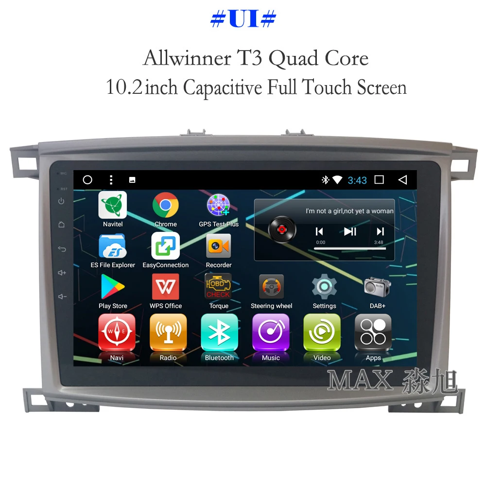 Cheap MAX Android 8.1 Car DVD Player for Toyota LC 100 Land Cruiser 100 2003 2004 2005 2006 2007 Car Radio RDS BT 4G WiFi SWC GPS Map 1