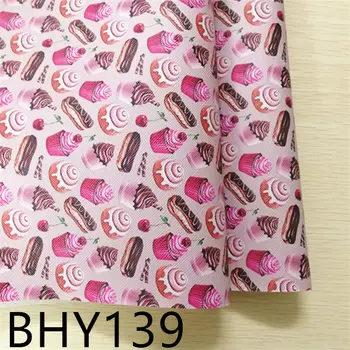 

Free shipping 7.6*12inch cartoon print synthetic leather fabric for DIY accessories BHY139
