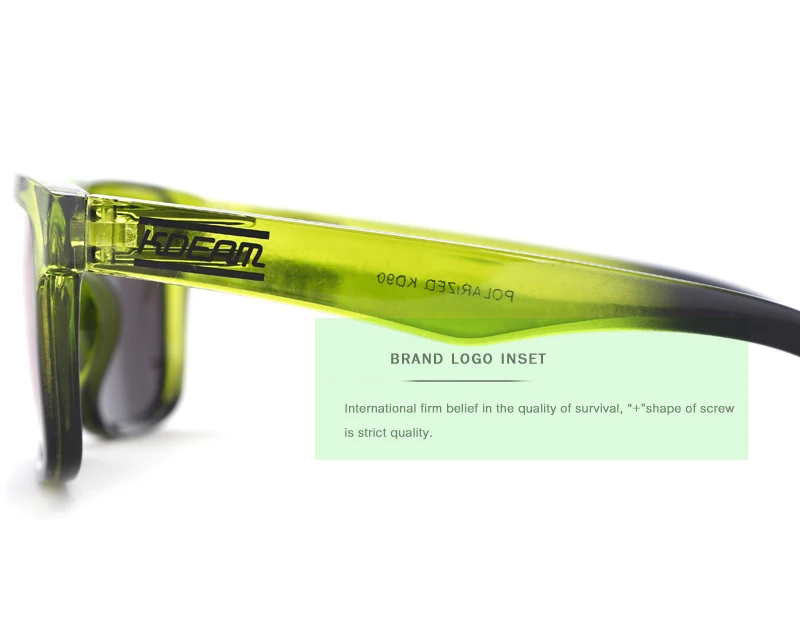 KDEAM, поляризационные солнцезащитные очки, мужские, с отражающим покрытием, квадратные, солнцезащитные очки для женщин, фирменный дизайн, UV400, чехол KD901P-C8