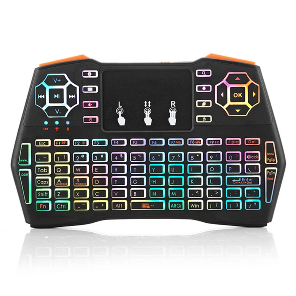 

Wireless Keyboard Mini I8 plus 2.4G Backlight Wireless Mini Keyboard Air Mouse Touchpad Remote controller For TV Box Gaming
