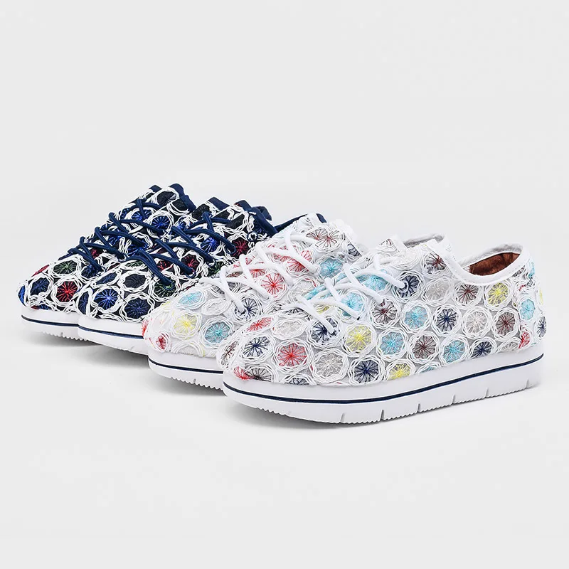 

2019 autumn new fashion simple color matching lace breathable flat shoes women comfortable wild thick soles casual shoes