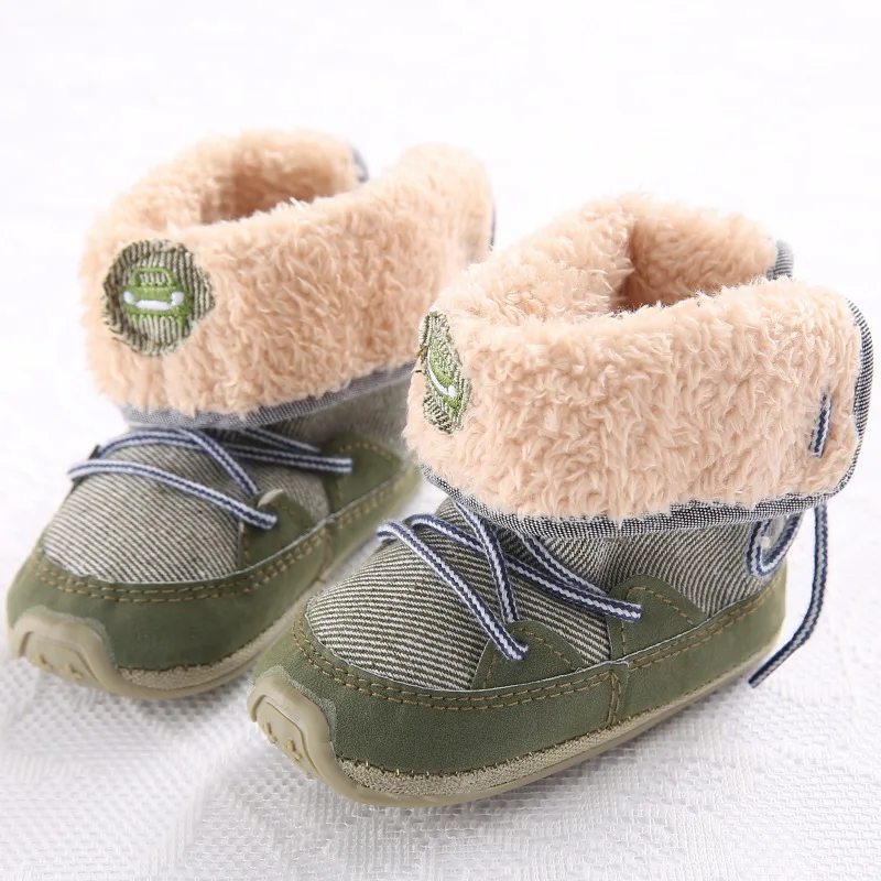 

Winter 2019 Baby Boys Girls Keep Warm Shoes First Walkers Sneakers Kids Crib Infant Toddler Footwear Solid Boots Prewalkers