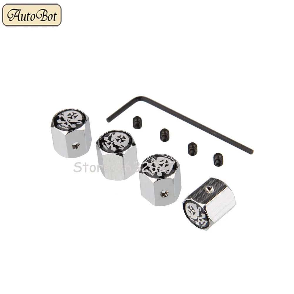 

Skull Car Wheel Tire Valve Caps Anti-Theft Cover For Citroen C5 Skoda Rapid Jeep Renegade Audi A6 C5 Mercedes W203 Bmw X5 E53