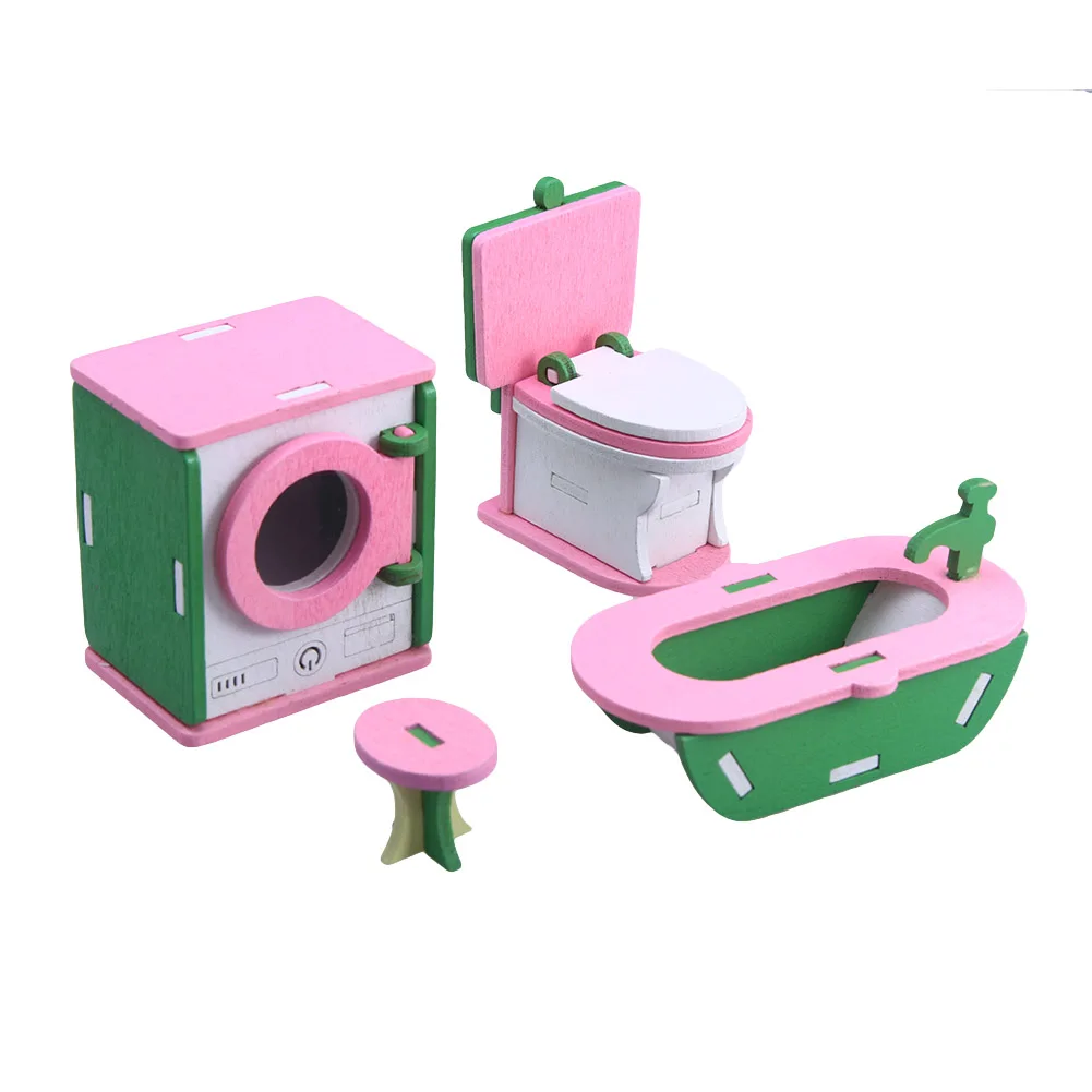 2018 New Arrival 1set Baby Wooden Dollhouse Furniture Dolls House Miniature Child Play Toys Gifts #5 2018 New Arrival 1set Baby Wooden Dollhouse Furniture Dolls House Miniature Child Play Toys Gifts #5