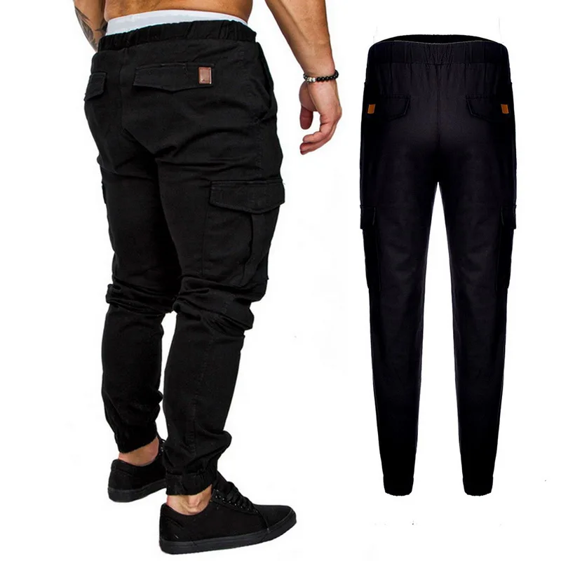 Размера плюс 4XL 3XL мужские новые штаны для бега спортивные штаны для бега черная одежда для фитнеса и спортзала с карманами спортивные штаны для отдыха