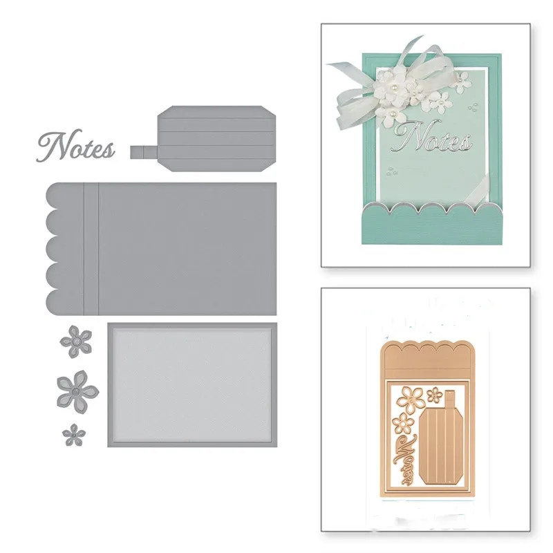

Flowers Notepad Notes Metal Cutting Dies for DIY Scrapbooking Crafts Supplies Embossing Paper Cards Making New 2019 Diecuts