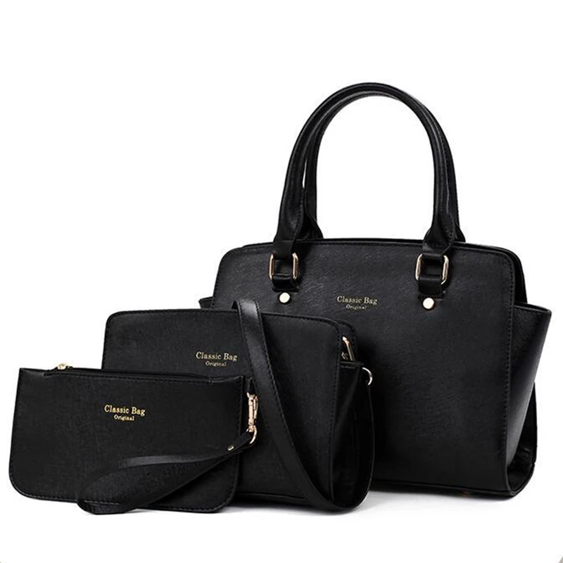 

3pcs/set New PU Leather Fashion Women Handbag Set Fashion Trendy Clutch Shoulder Bags Purse Crossbody Messenger Bags Bolsas