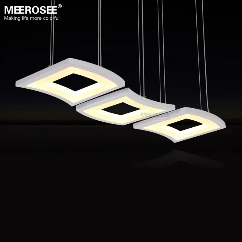 Новый современный LED подвесной светильник белый акрил висит свет площадь