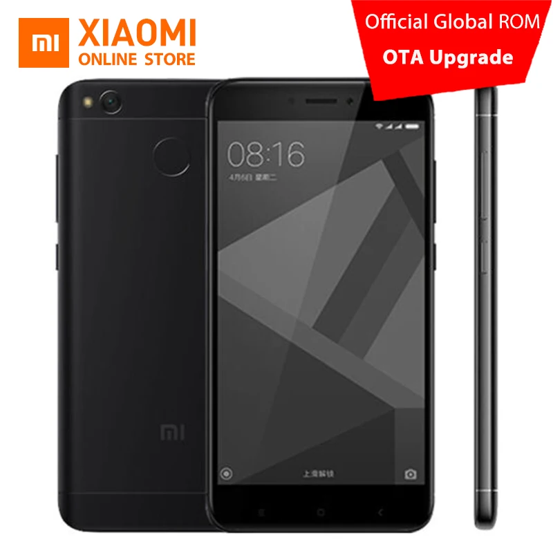 Original Xiaomi Redmi 4X 2GB RAM 16GB ROM Mobile Phone Snapdragon 435 Octa Core CPU 5.0" 13MP Camera 4100mAh MIUI8