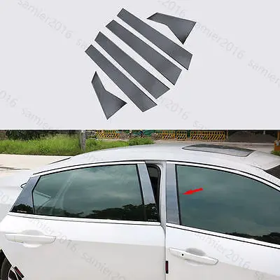 6 шт. черная сталь Подходит для Honda Civic 16 2017 двери окна столба пост крышка