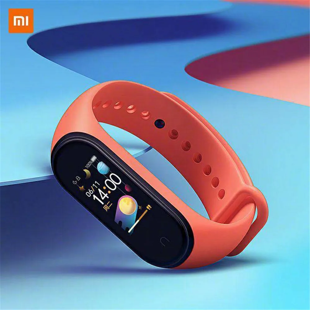 Origina Xiaomi mi Band 4 смарт Браслет фитнес браслет большое сообщение частота сердечных
