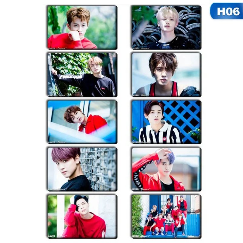10 шт./компл. K-POP NCT 127 Мини альбом карты с кристаллами наклейки самодельный автограф Фотокарта бумажные карточки