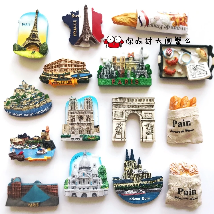 

European Sicily Pirate Captain Hungarian Series 3D Fridge Magnets Travel Souvenirs Refrigerator Magnetic Sticker Home Decoration