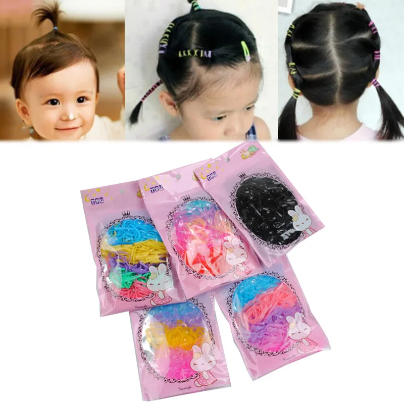 

Sale 220PCS/Pack 2.8cm Fruit Color Elastic Hair Band Cute Mixed Color Children Girls Hair Accessories Hair Rope