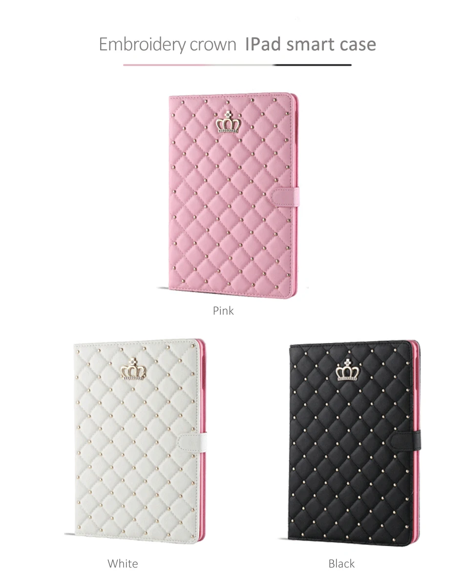 Luxury Flip Case 7.9inch Tablet Sleeve Protective Cover Shell For iPad Mini1234 9.7 For ipad 234 Auto Sleep Wakeup Holder Stand (1)