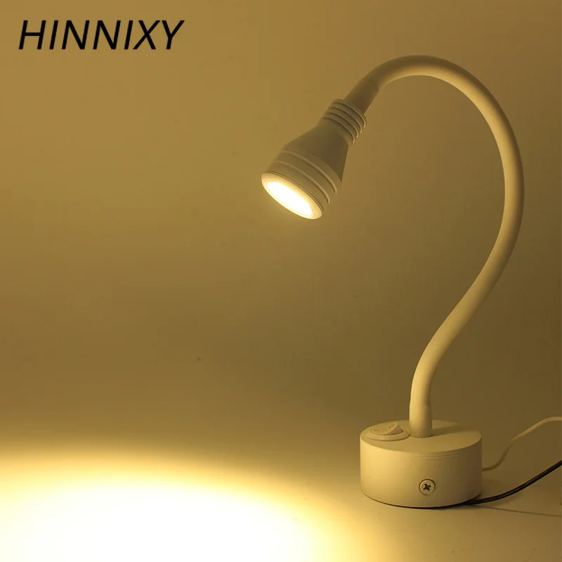 Hinnixy светодиодные настенные лампы с выключателем чистый белый 90 260 в 3 Вт гибкие