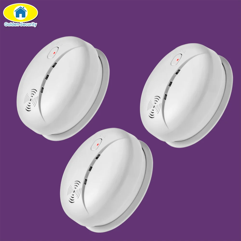 Golden Security 433mhz Sensitive Cordless Smoke Detector sensor Home Security System Wireless Fire Sensor new 433mhz sensor sensitive photoelectric home security system cordless wireless smoke detector fire alarm for home protection