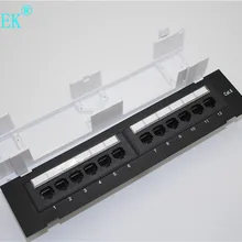Сетевой 12 портовый CAT6 патч-панель RJ45 сетевой настенный кронштейн для монтажа в стойку Настенный монтаж