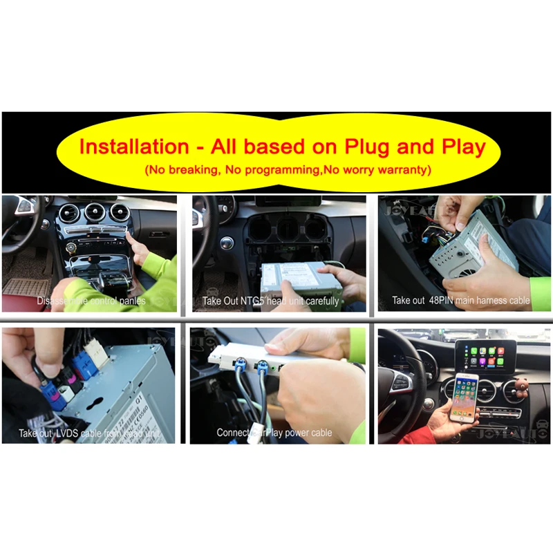 Joyeauto Aftermarket модифицированная для Mercedes беспроводная Apple CarPlay GLE Class W166 C292 15-19 NTG5 автомобильная игра с камерой заднего вида