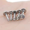 1.2x1.5-4mm AAA Zircon Labret Lip Bar Stud Piercing 16 Gauge Stainless Steel Cartilage Ear Tragus Stud Piercing Earring ► Photo 3/5