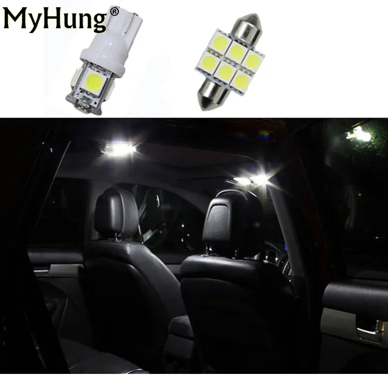 

4pcs For Subaru Forester Impreza XV Car Led Lamp T10 LED Bulb Interior Dome Map trunk Lights Package Kit car-stying