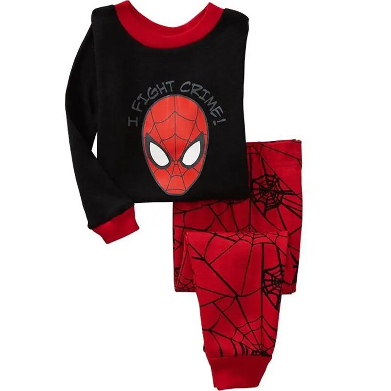 Детская Хлопковая пижама, детская одежда для мальчиков и девочек «Человек-паук», пижамы детские ночные пижамы - Цвет: color at picture