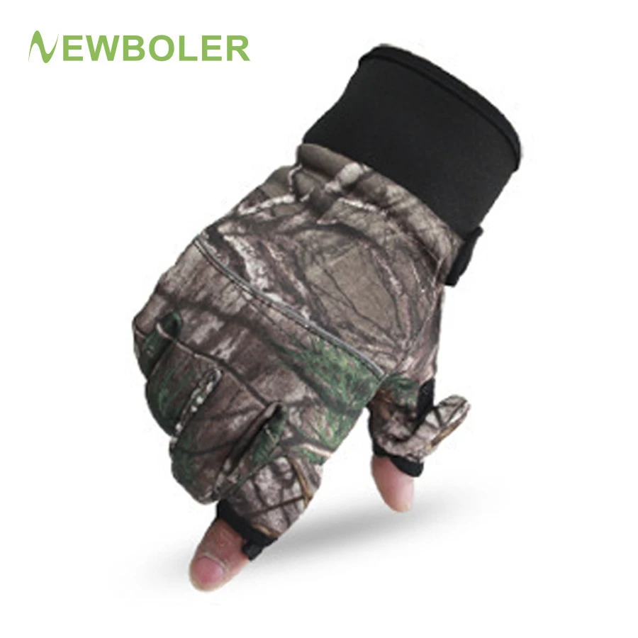 

NEWBOLER Winter Fishing Gloves Durable Full/2 Half Finger Gloves Waterproof Hunting Camping Anti Slip Gel Outdoor Sports Gloves