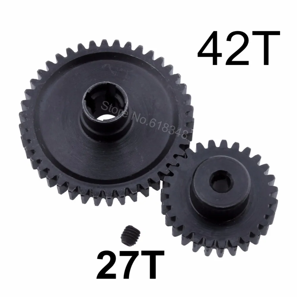 Металл diff основной Шестерни 42 т цилиндрические снижения+ 27T Шестерня Шестерни для 1/18 WLtoys A959-B A969-B A979-B K929-B обновления Запчасти