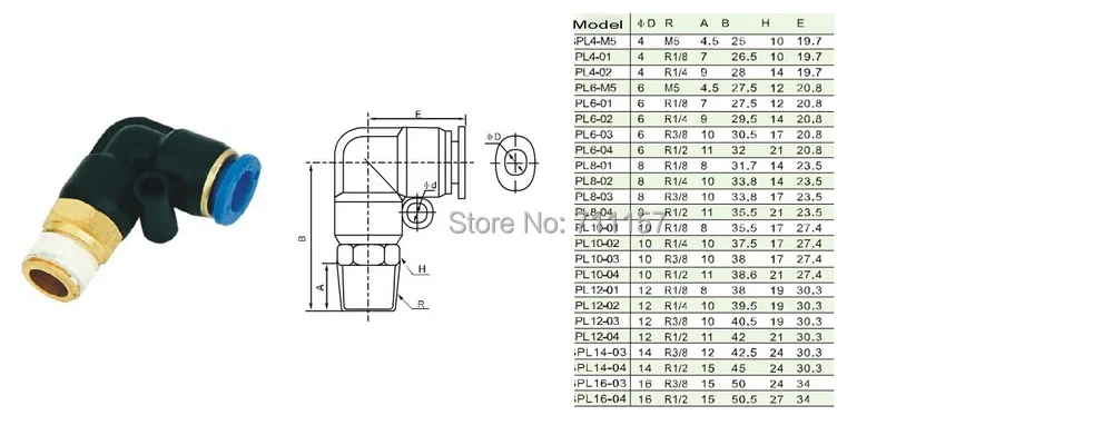 PL 4-M5 6-M6 8-M8 10-M12 Пневматический 4 мм 6 мм 8 мм 10 мм трубчатый шланг нажимной в M5 M6 M8 M10 M12 мужской локоть соединитель M8* 1,0