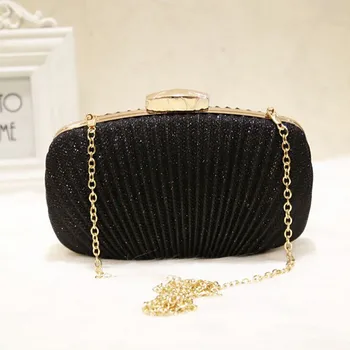 

Bags For Women 2019 Fashion Wild Simple Messenger Bag For Grils Pleated Evening Handbag Sparkly Clutch Purse Cross Bag K529