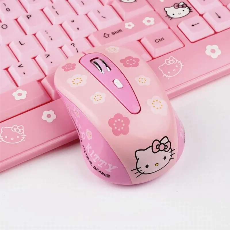 Милая Беспроводная оптическая мышь hello kitty 2,4G 10 метров 1200 точек/дюйм для ноутбука