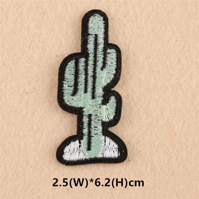 1pcs Mix Cactus Patch for Clothing Iron on Embroidered Sew Applique Cute Patch Fabric Badge Garment DIY Apparel Accessories 121 - Цвет: 18