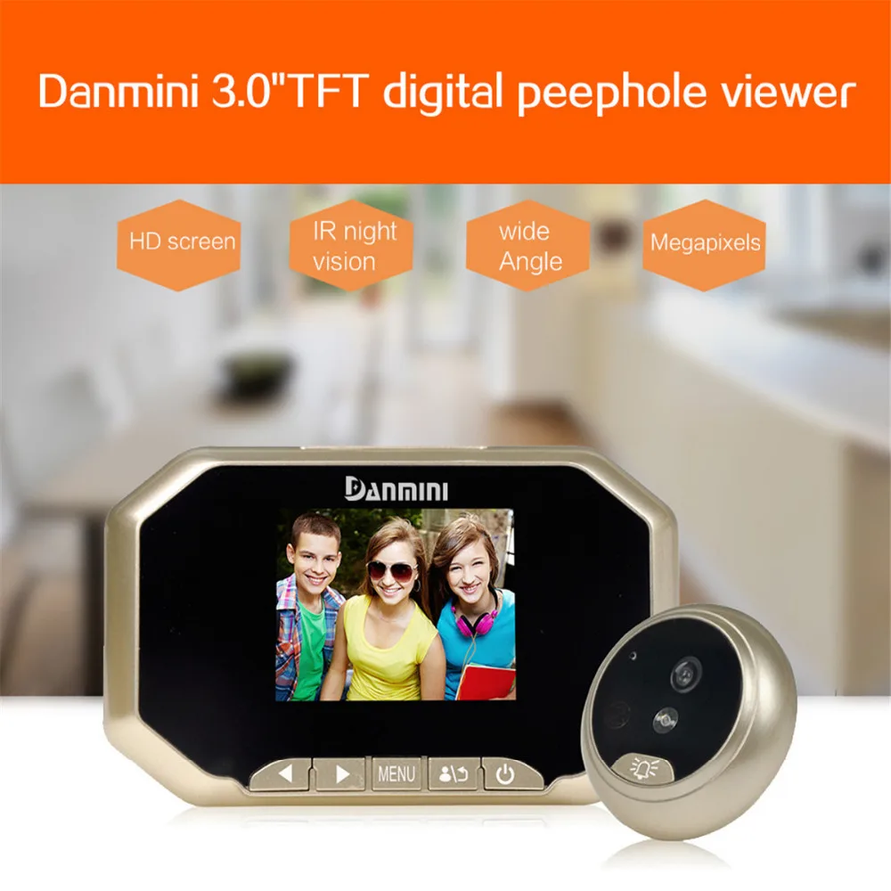 

3 inch LCD Color Screen Doorbell Viewer Digital Door Peephole Viewer Camera Wireless Door Eye Doorbell Color Camera 160 Degree