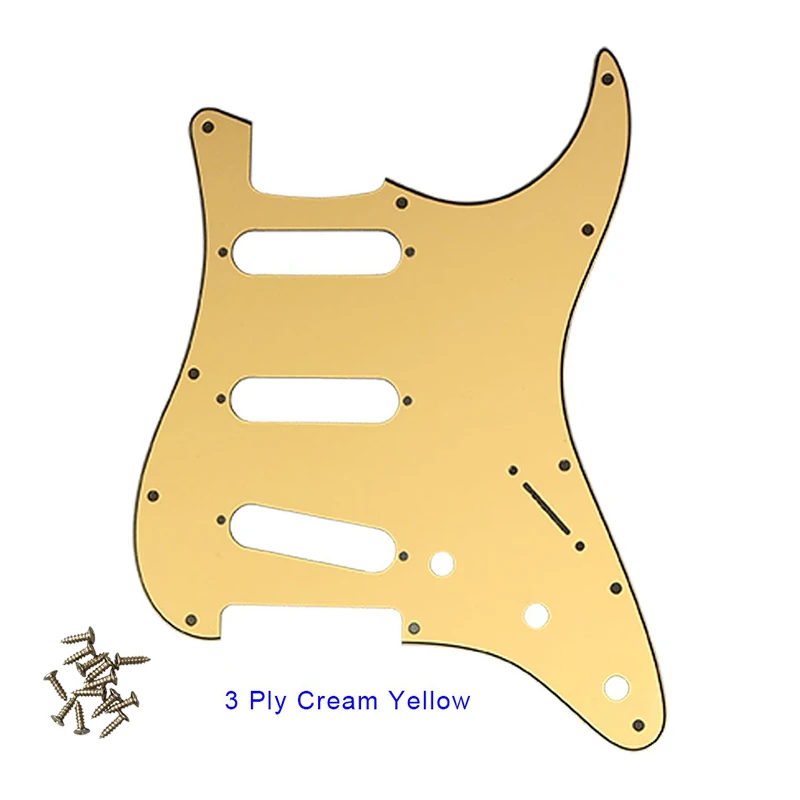 Pleroo 11 Отверстие под винт Гитара накладку для США/Мексика Fender Stratocaster Стандартный SSS St к царапинам плиты с винтами мульти