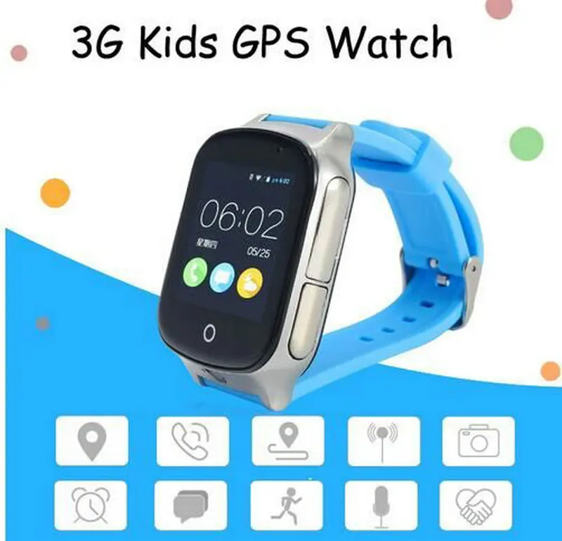 

A9 3G Smart GPS Tracker Watch Elderly Kids Wristwatch WIFI Locator With Camera Voice Message SOS Free APP IOS Android Phone